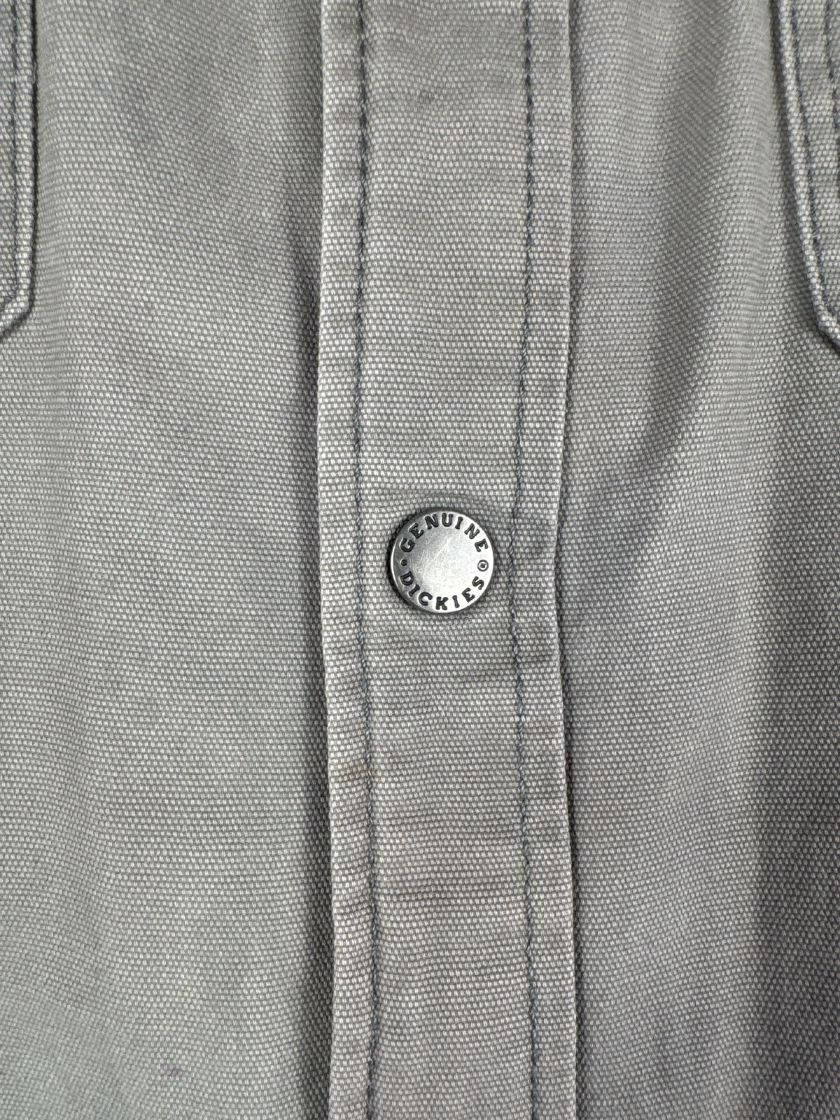 Retro Vintage Dickies Men's Hooded Jacket in Grey, Size XL