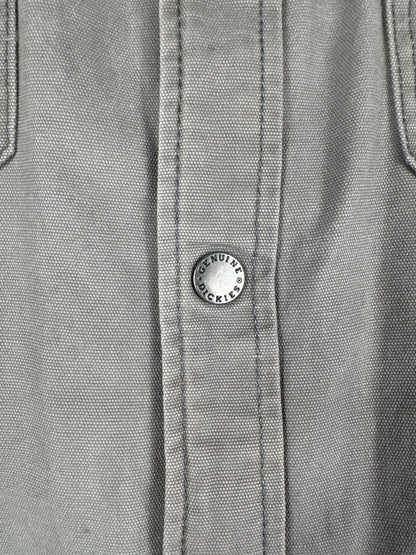 Retro Vintage Dickies Men's Hooded Jacket in Grey, Size XL