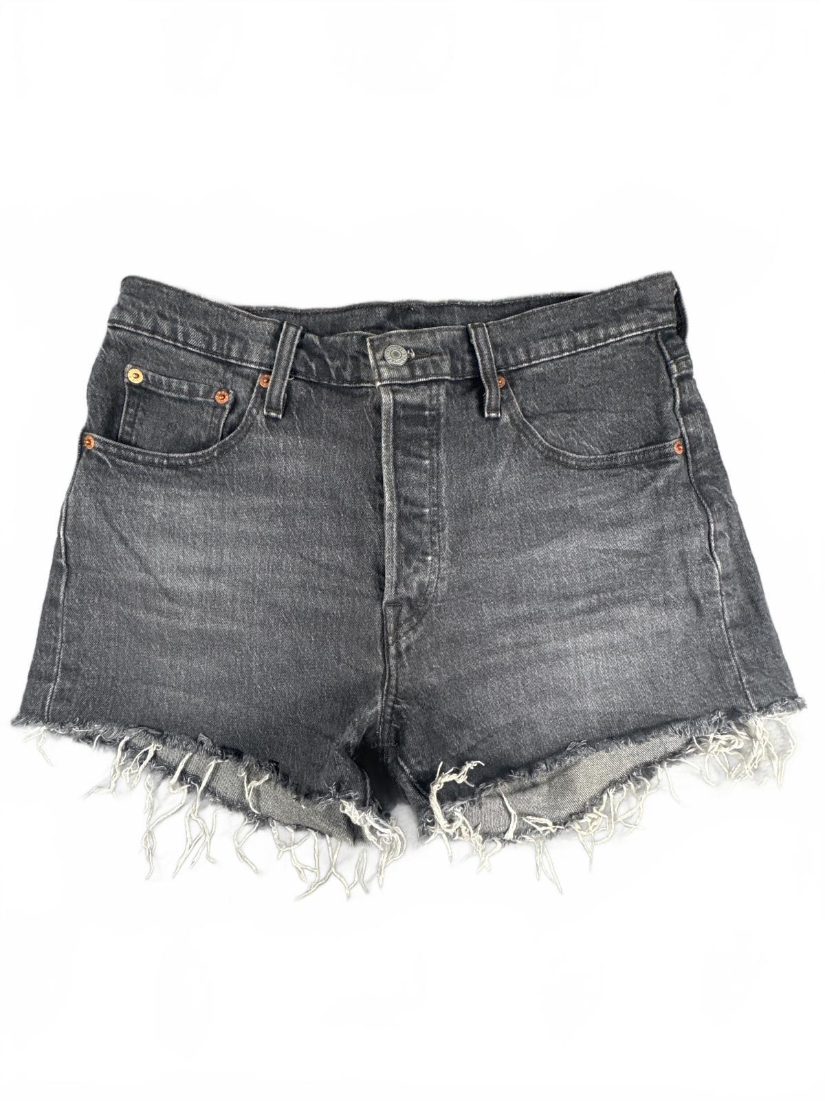 Levi's 501 Black Denim Cutoff Shorts W29
