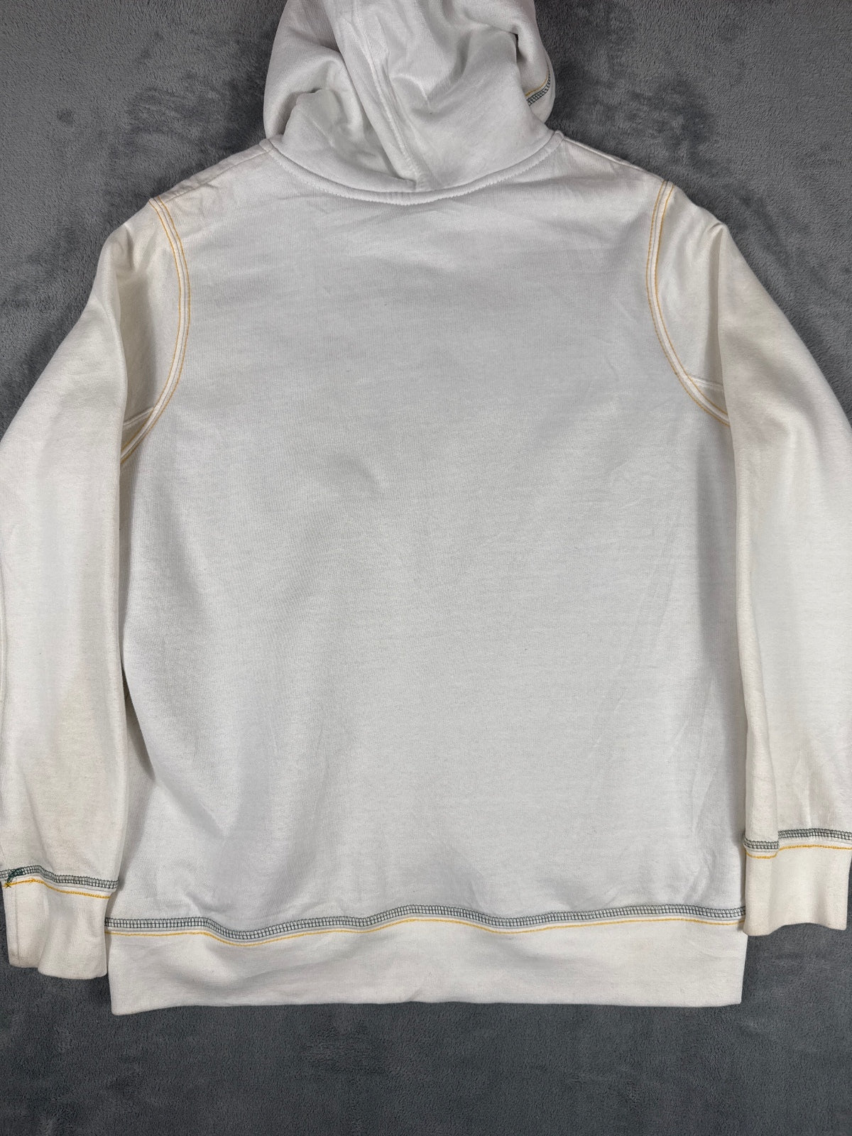 NFL Green Bay Packers White Zip-Up Hoodie  - XXL