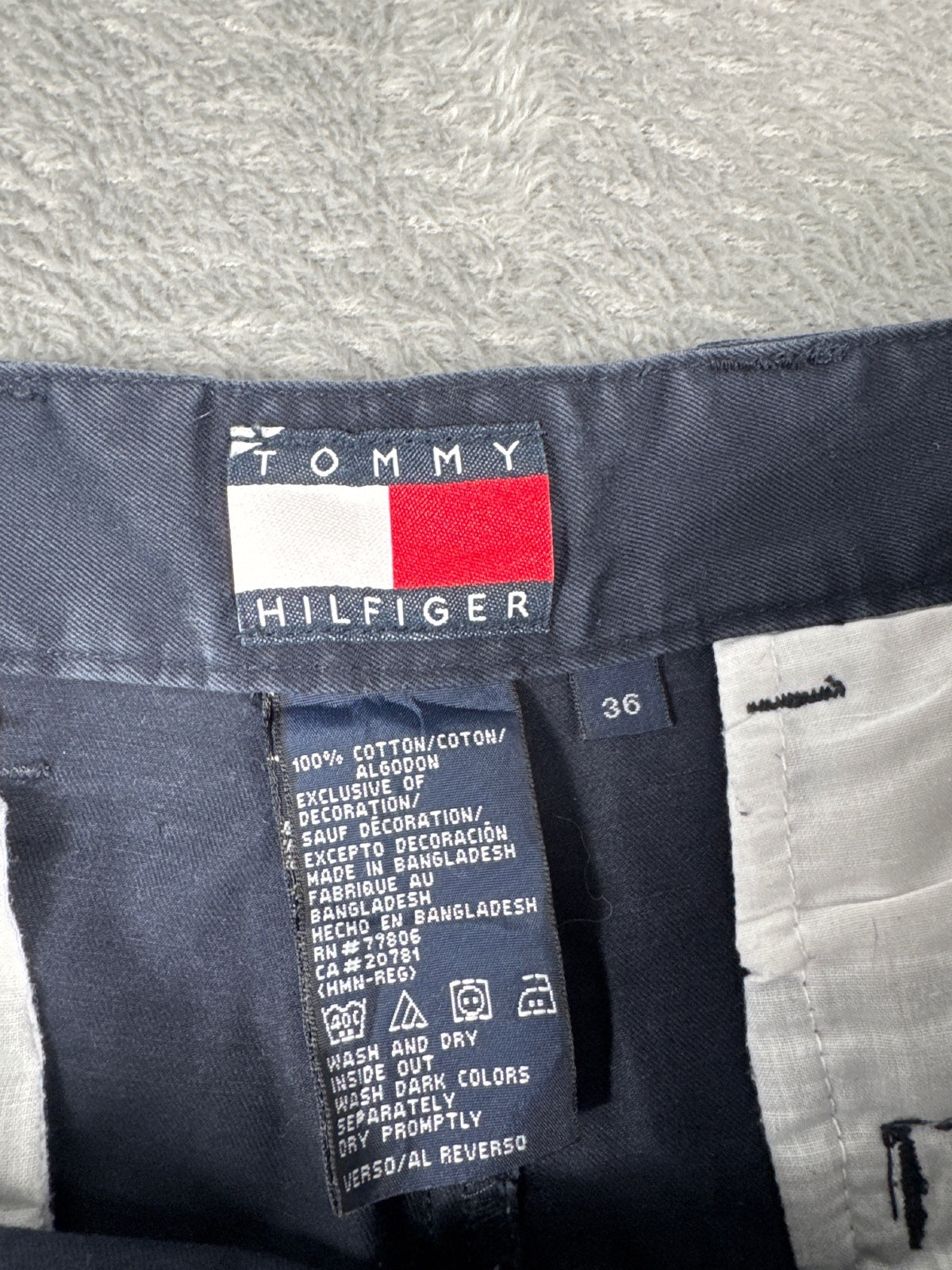 Tommy Hilfiger Men's Navy Blue Cotton Shorts W36