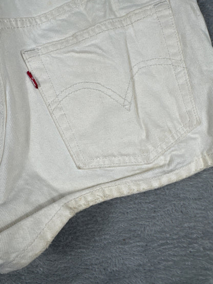 Levi's 501 White Denim Shorts W24