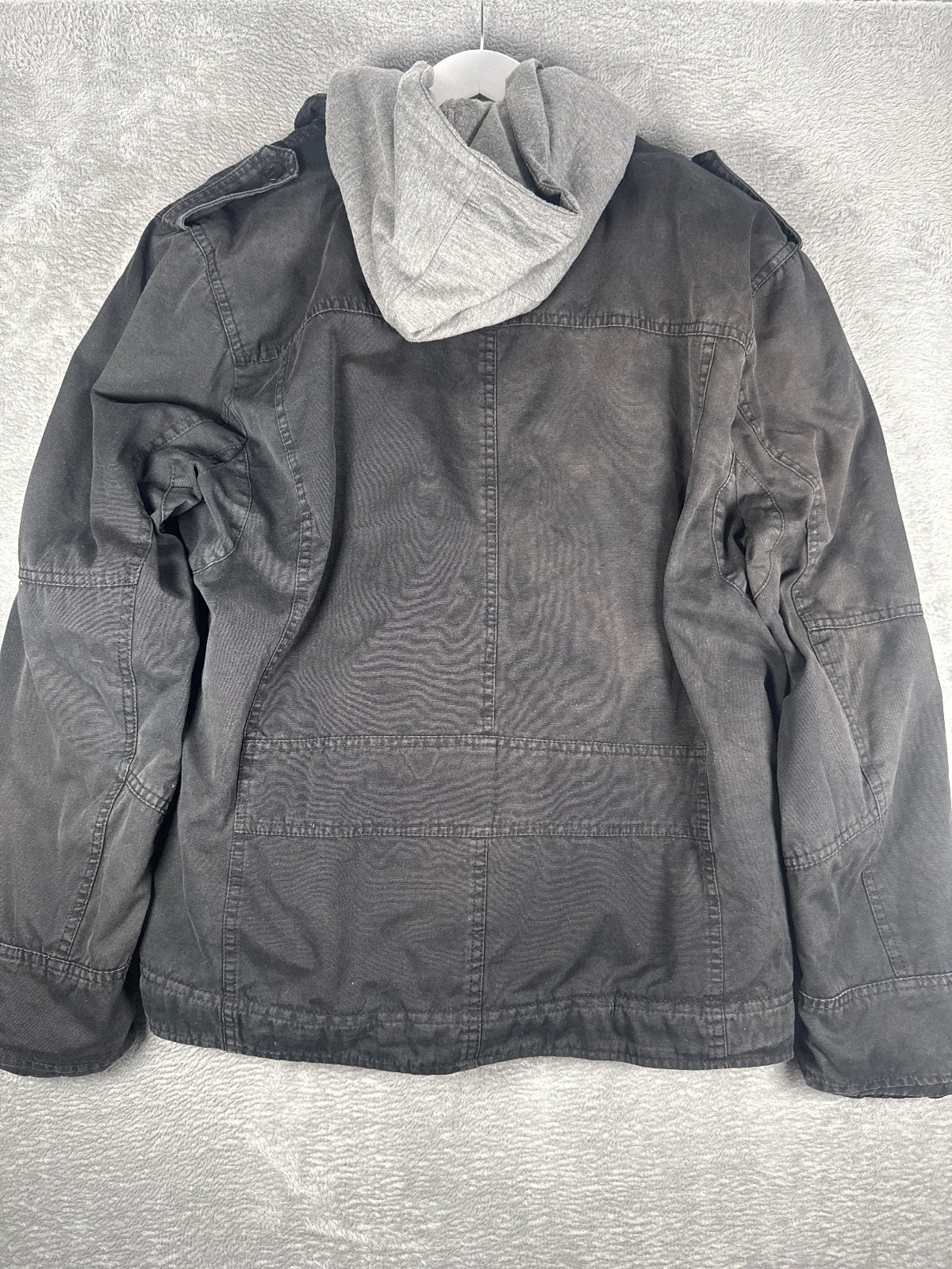 Levi's Black Casual Jacket with Grey Hooded Inner Layer - L