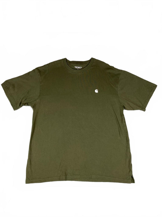 Carhartt WIP Olive Green Logo Vintage T-Shirt Size Large