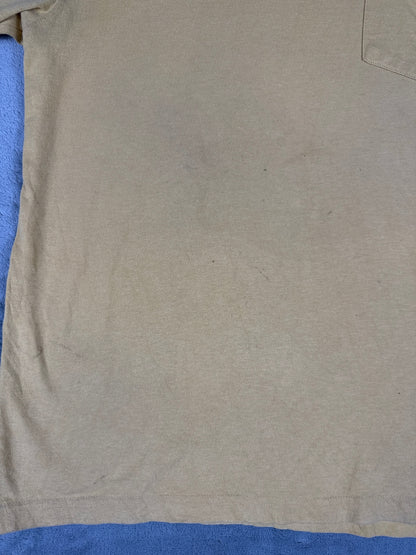Vintage Carhartt Workwear Yellow Pocket T-Shirt - Large
