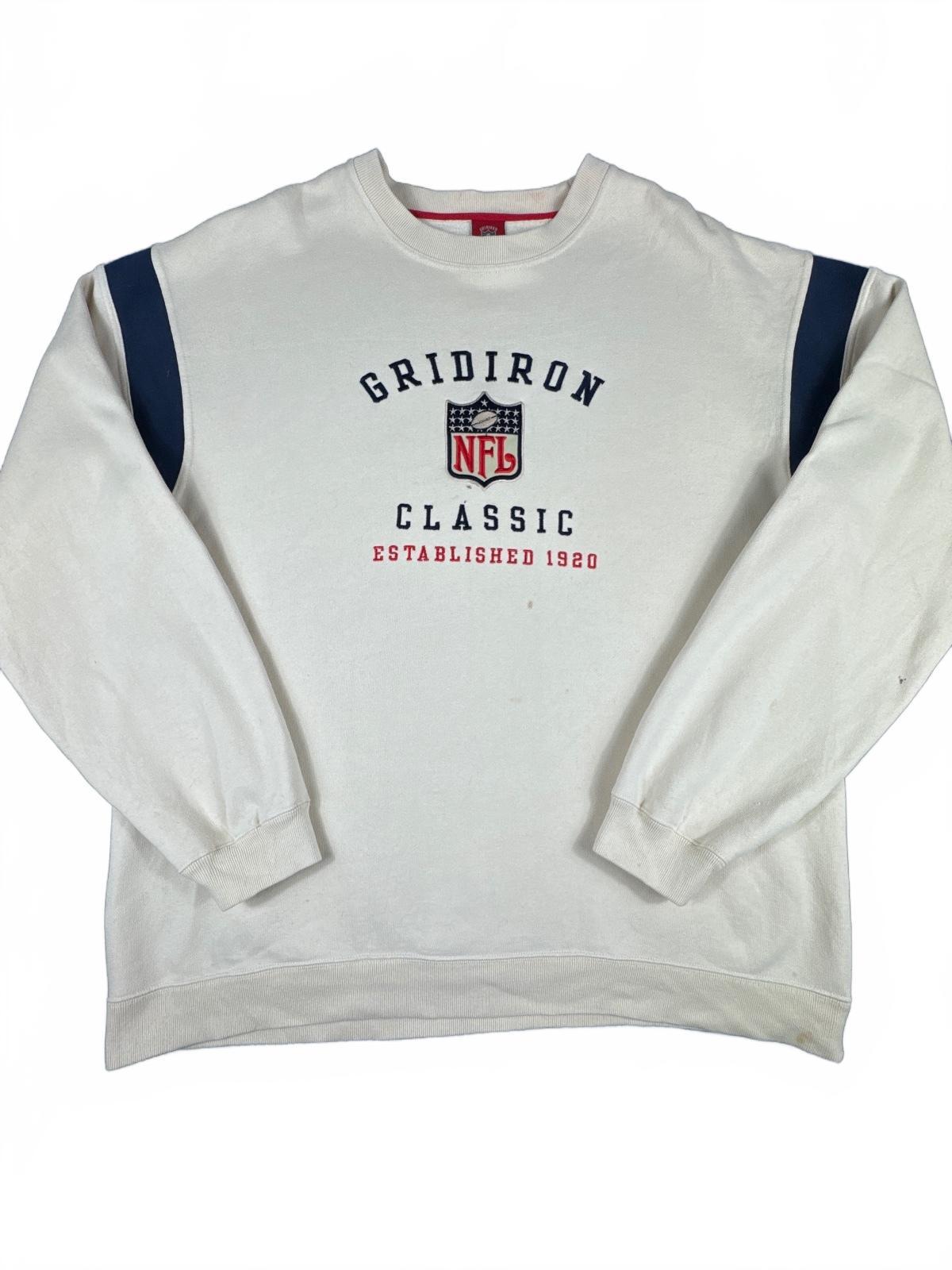 Reebok NFL Gridiron Classic Cream Sweatshirt Size L