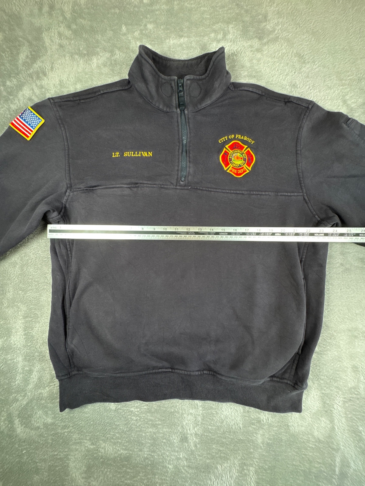City of Peabody Fire Dept Quarter Zip Job Shirt/Sweatshirt
