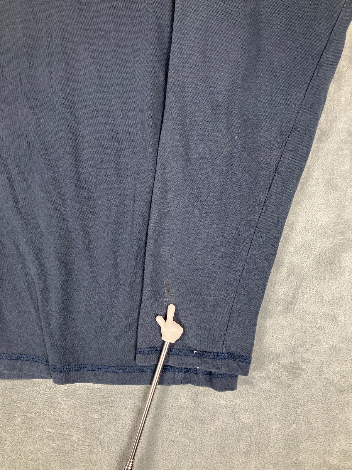Carhartt Relaxed Fit Long Sleeve Navy Blue Pocket T-Shirt, M