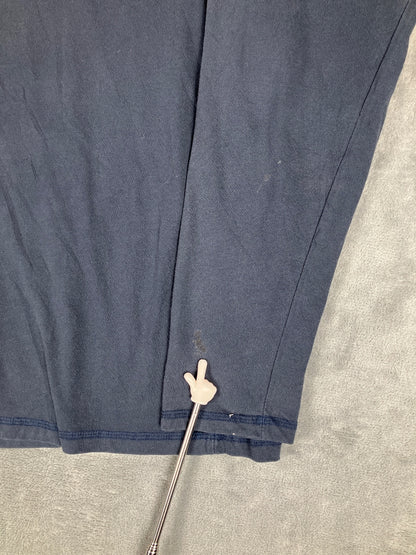 Carhartt Relaxed Fit Long Sleeve Navy Blue Pocket T-Shirt, M
