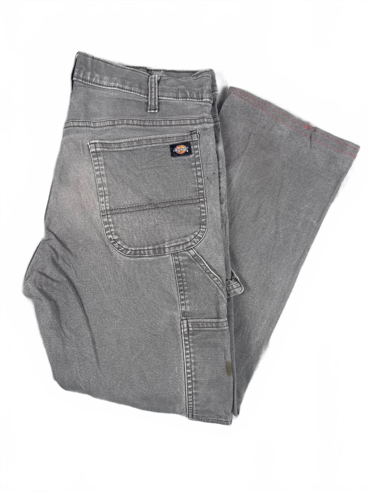 Dickies Grey Carpenter Work Trousers with Utility Pocket W32