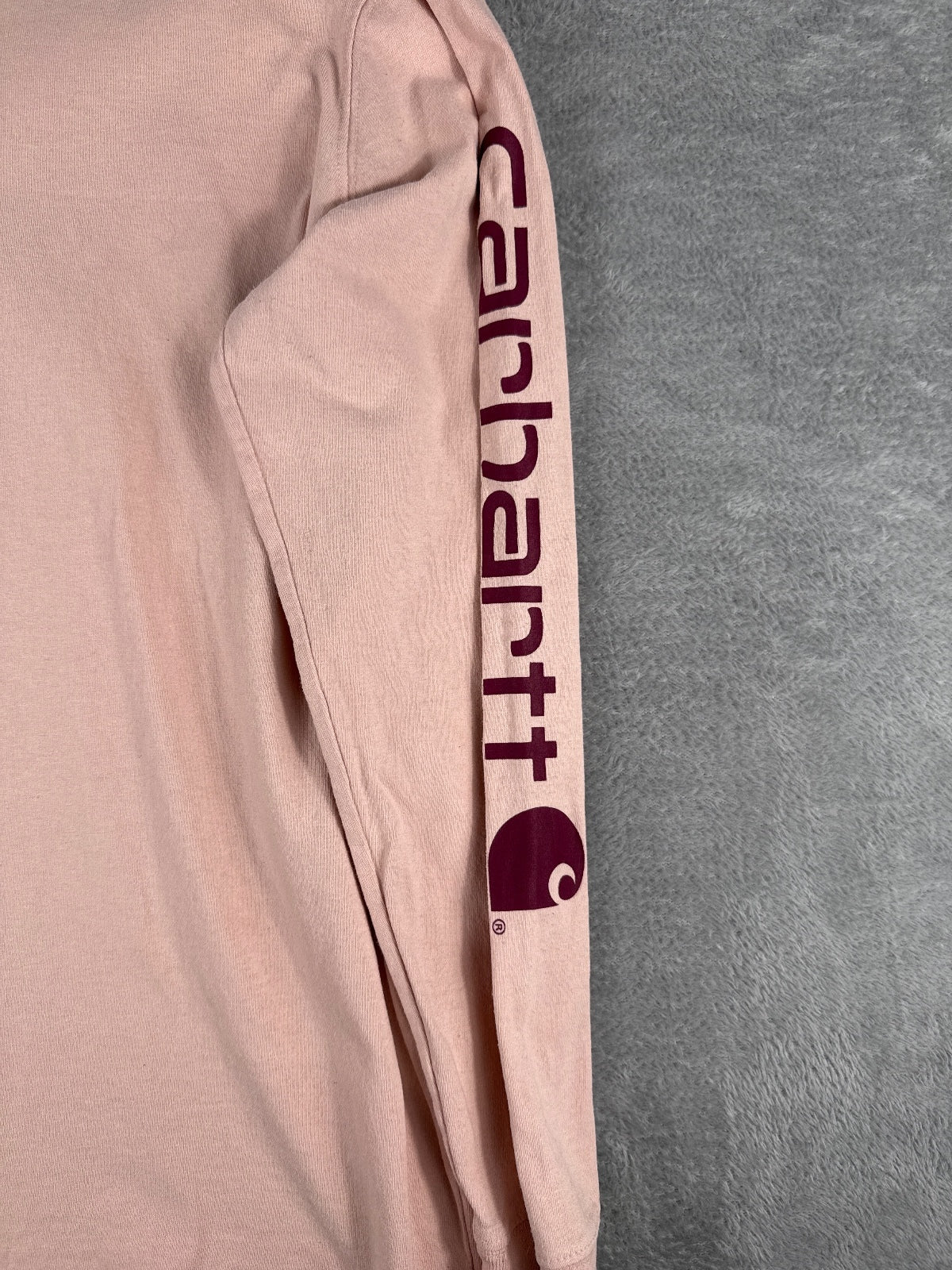 Carhartt XL Loose Fit Long Sleeve T-Shirt in Light Pink with
