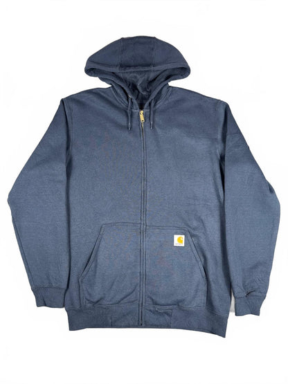 Carhartt Loose Fit Medium Navy Blue Zip-Up Hoodie Sweatshirt