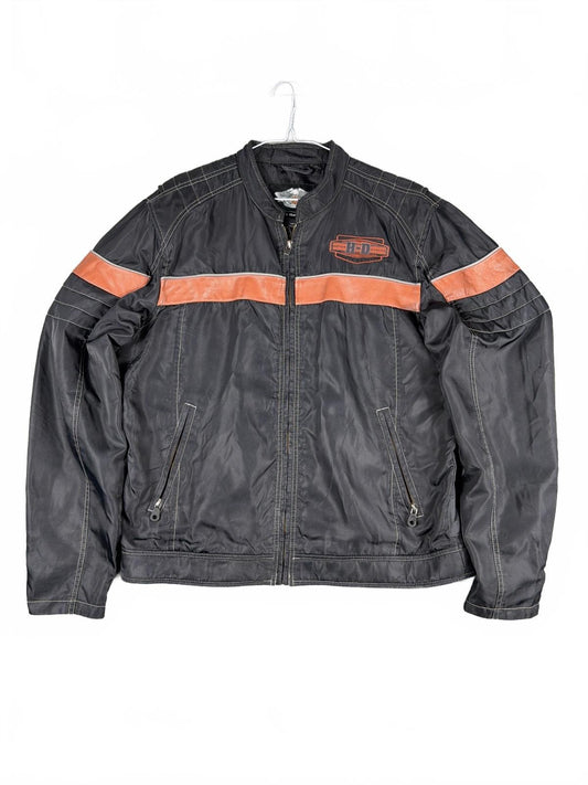 Harley-Davidson Black & Orange MotorClothes Jacket Size L