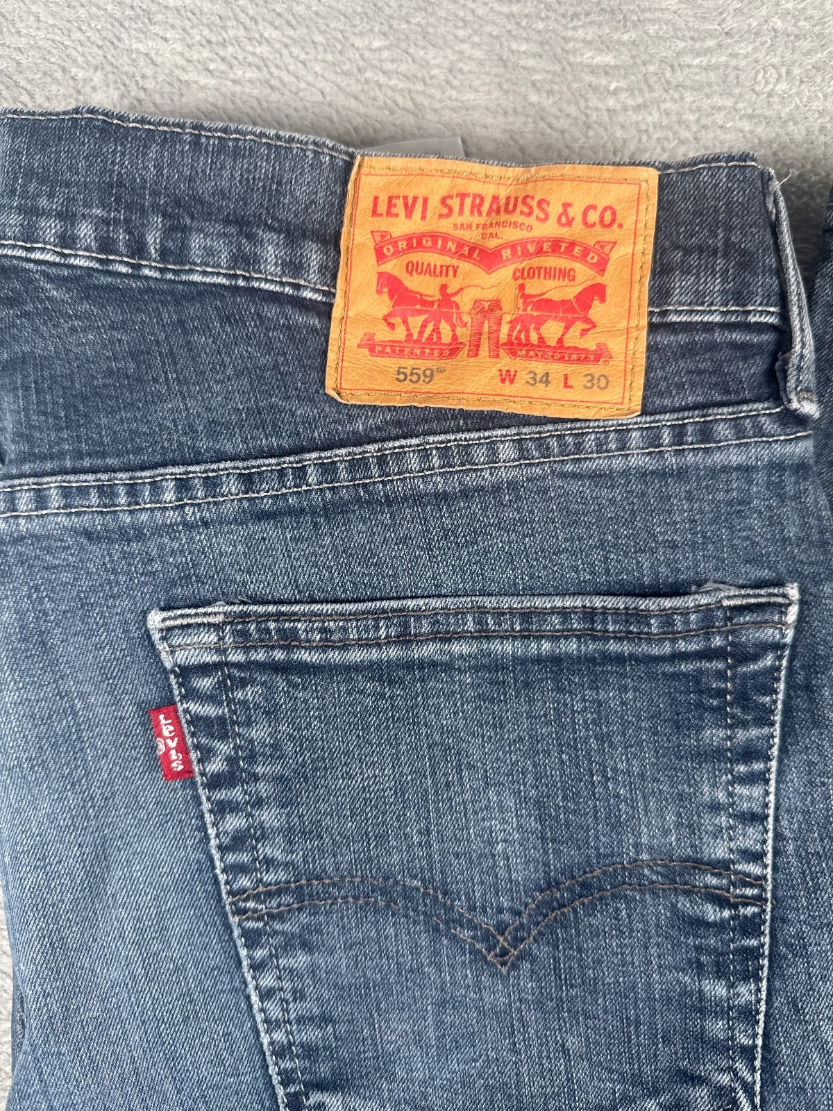 Levi Strauss & Co. 559 Men's Blue Denim Jeans W34 L30