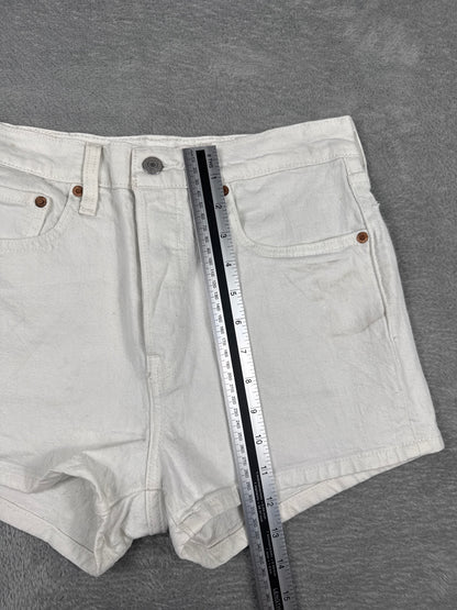 Levi's Premium 501 White Denim Shorts W27