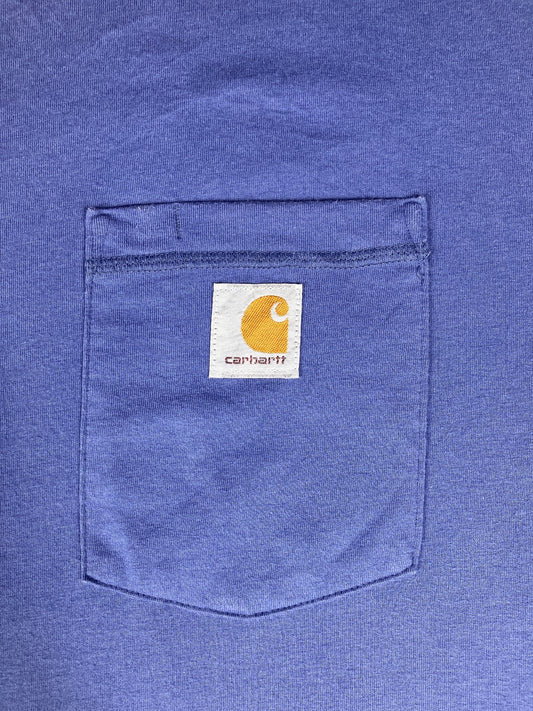 Carhartt Force Relaxed Fit T-Shirt in Navy Blue, Size Large