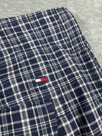 Tommy Hilfiger Men's Navy Blue Plaid Cargo Shorts W36