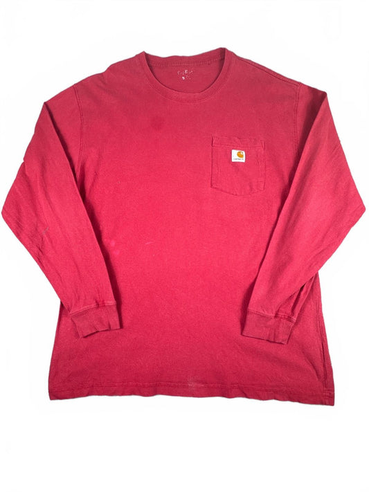 Carhartt Red Long Sleeve T-Shirt Size M