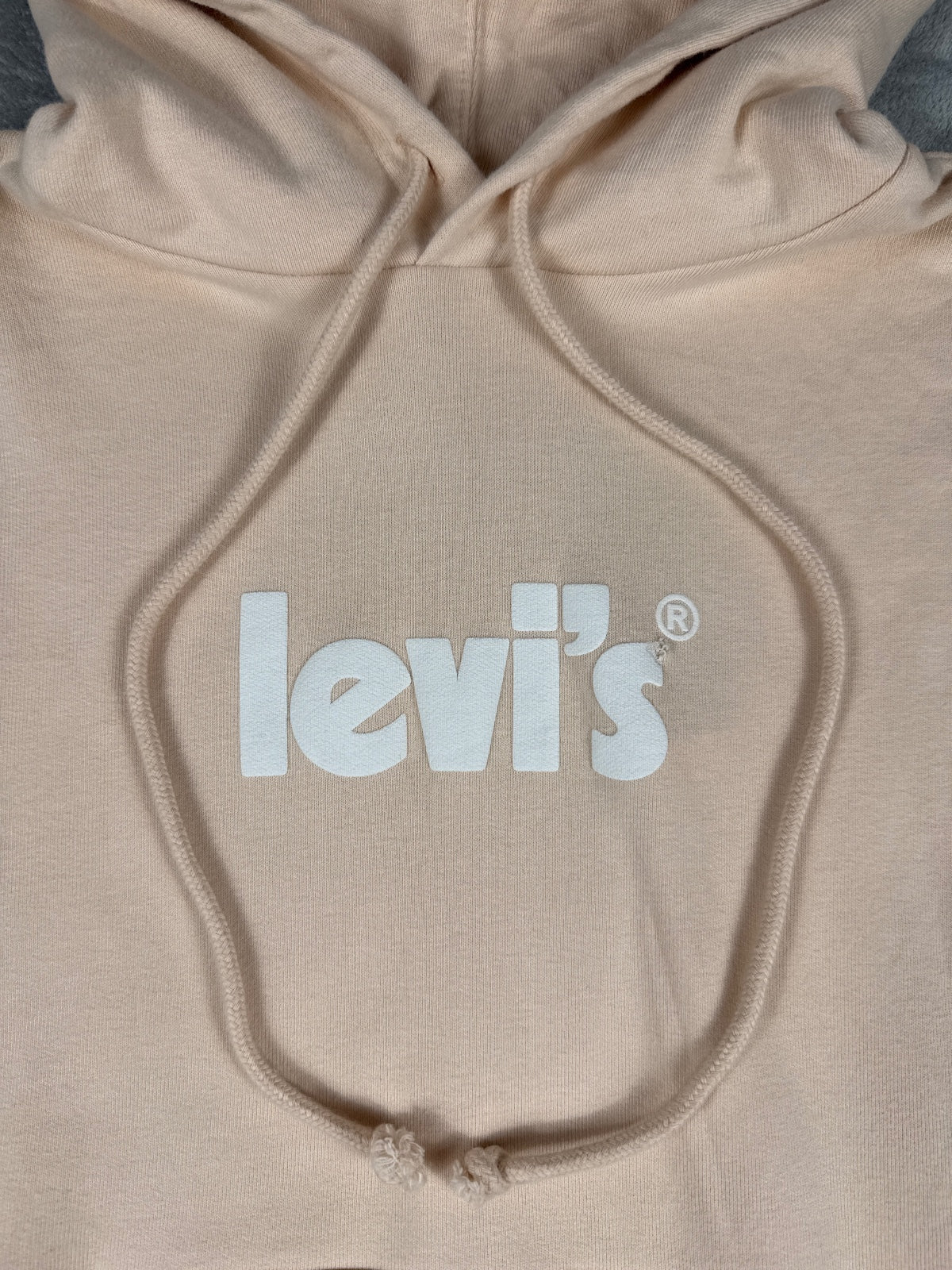 Vintage Levi's Beige Peach Hoodie Sweatshirt XXS