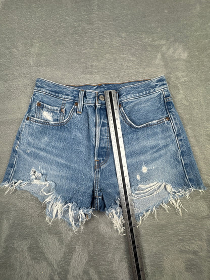 Levi's 501 Premium Distressed Denim Shorts W28 (approx)