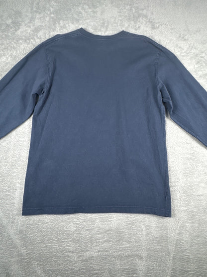 Carhartt Original Fit Long Sleeve Navy T-Shirt Size M