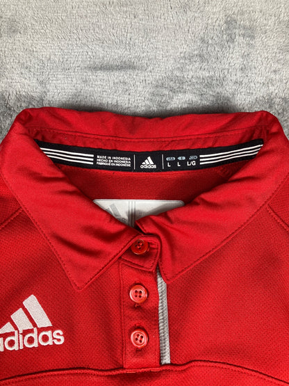 Adidas Red Polo Shirt Size Large