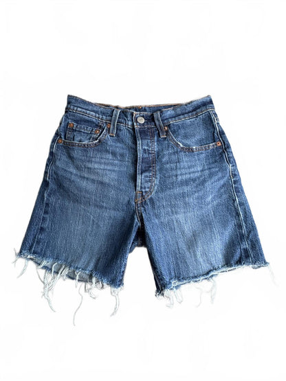 Levi's Premium Capital E 501 Blue Denim Cutoff Shorts W25
