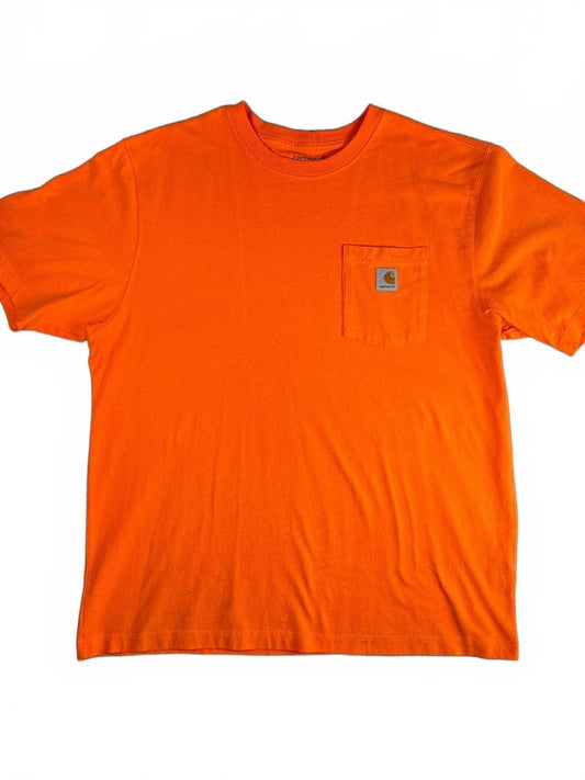 Carhartt Loose Fit Orange Pocket T-Shirt Large