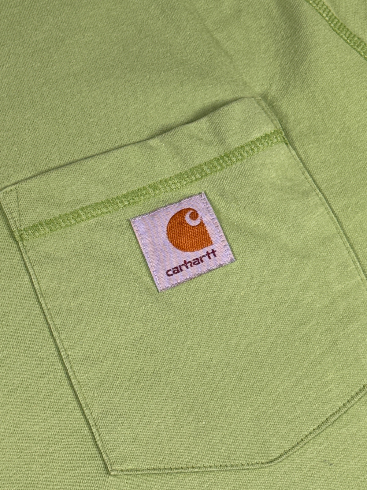 Carhartt Force Short Sleeve Lime Green Pocket T-Shirt Size L