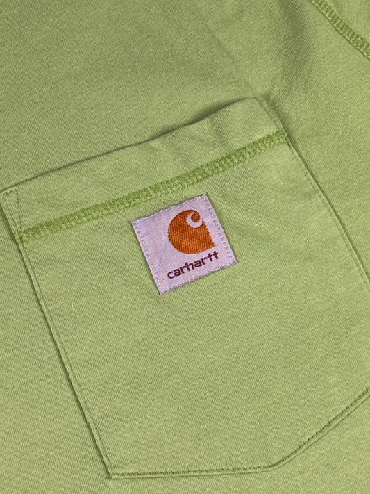 Carhartt Force Short Sleeve Lime Green Pocket T-Shirt Size L