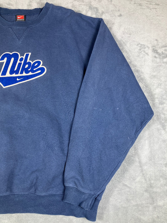 Vintage Nike Team Navy Blue Crewneck Sweatshirt Size L