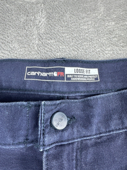Carhartt FR Loose Fit Work Pants Navy Blue W40 L32