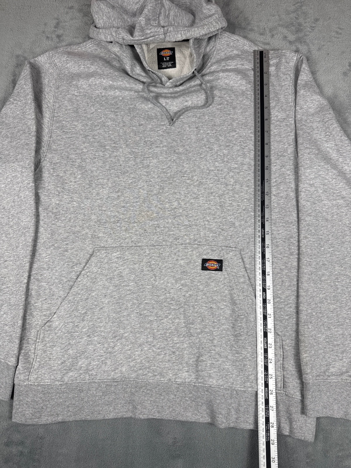 Vintage Dickies Grey Hoodie Sweatshirt Size LT