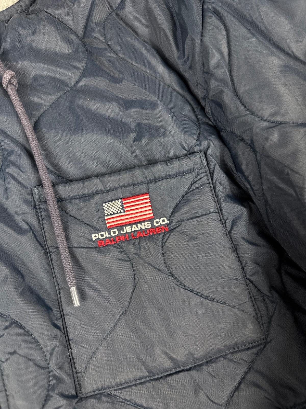 Polo Jeans Co. Ralph Lauren Quilted Navy Jacket Size M
