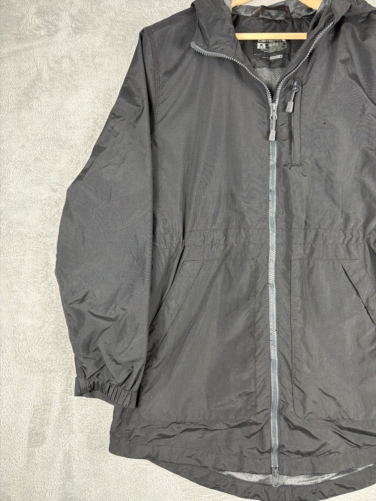Carhartt Rain Defender Black Relaxed Fit Jacket Size M