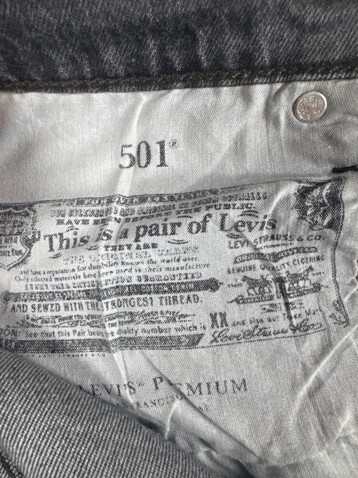 Levi's 501 Black Denim Cutoff Shorts W29