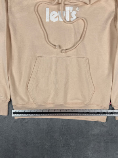 Vintage Levi's Beige Peach Hoodie Sweatshirt XXS