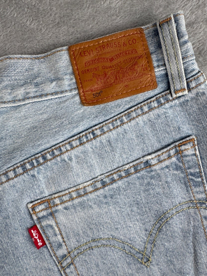Levi's Premium Capital E 501 Light Blue Denim Shorts W27