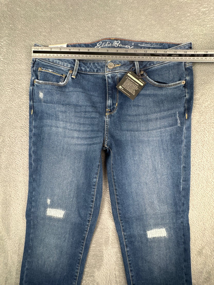 Brand New Eddie Bauer Slim Straight Blue Denim Jeans Size 14