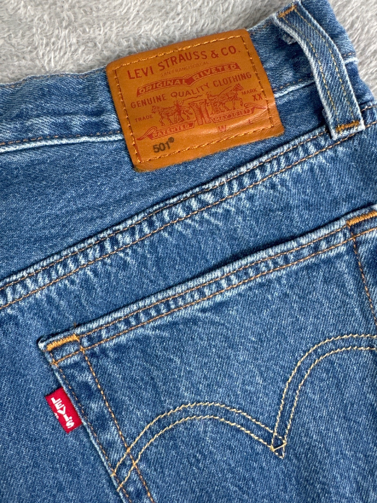 Levi's Premium Capital E 501 Blue Denim Cut-Off Shorts W27