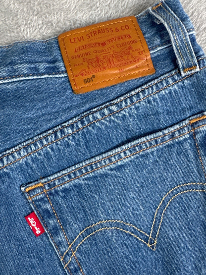 Levi's Premium Capital E 501 Blue Denim Cut-Off Shorts W27