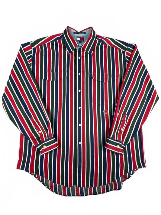 Tommy Hilfiger Striped Button-Up Shirt Size L