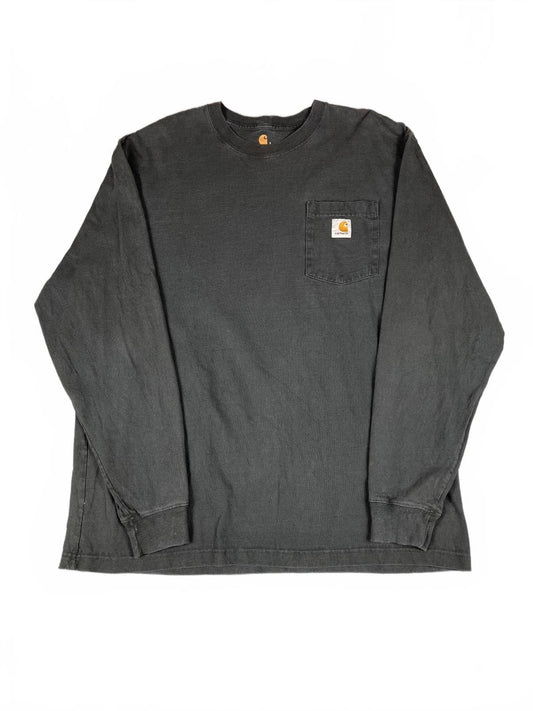 Carhartt Original Fit Long Sleeve Pocket T-Shirt in Black, L