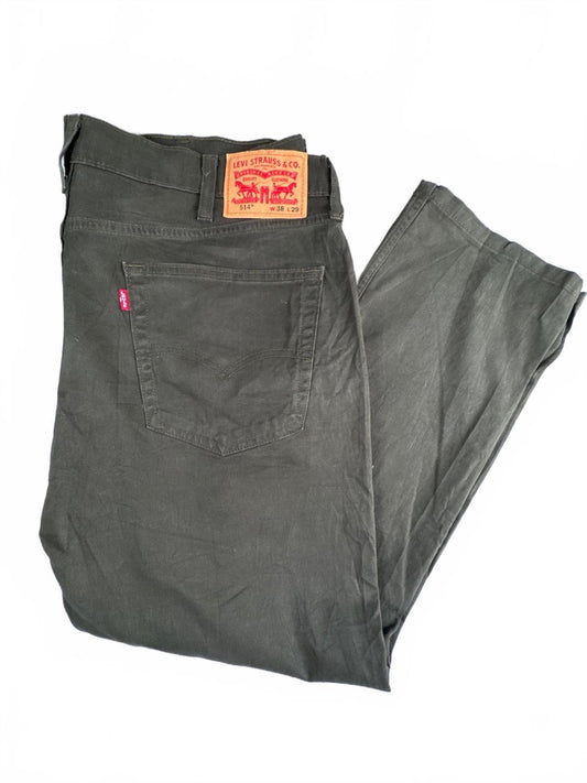 Levi's 514 Olive Green Straight Leg Jeans W38 L29