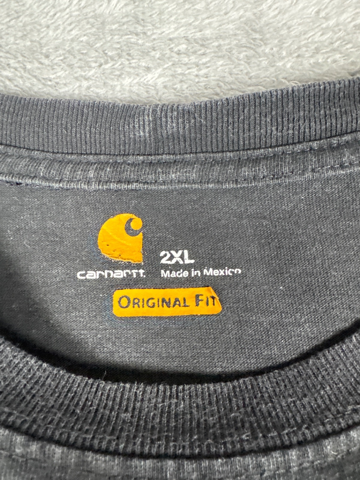 Carhartt Black Original Fit Logo T-Shirt Size 2XL