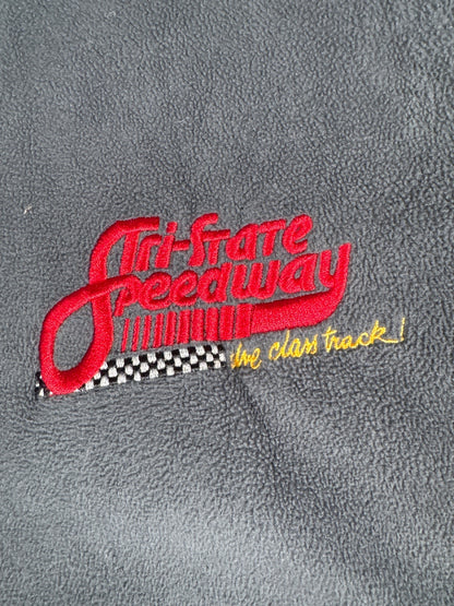 Starter Tri-State Speedway Grey Fleece Jacket Size XL