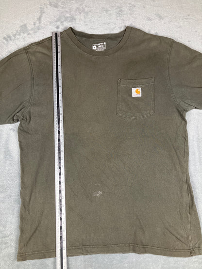 Carhartt Loose Fit Olive Green Pocket T-Shirt Size Medium