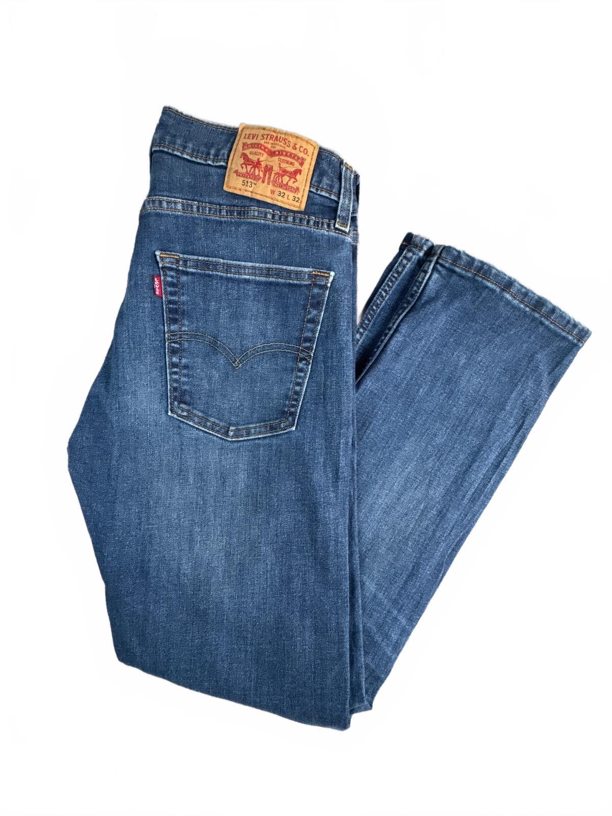 Levi's 513 Slim Straight Blue Jeans W32 L32