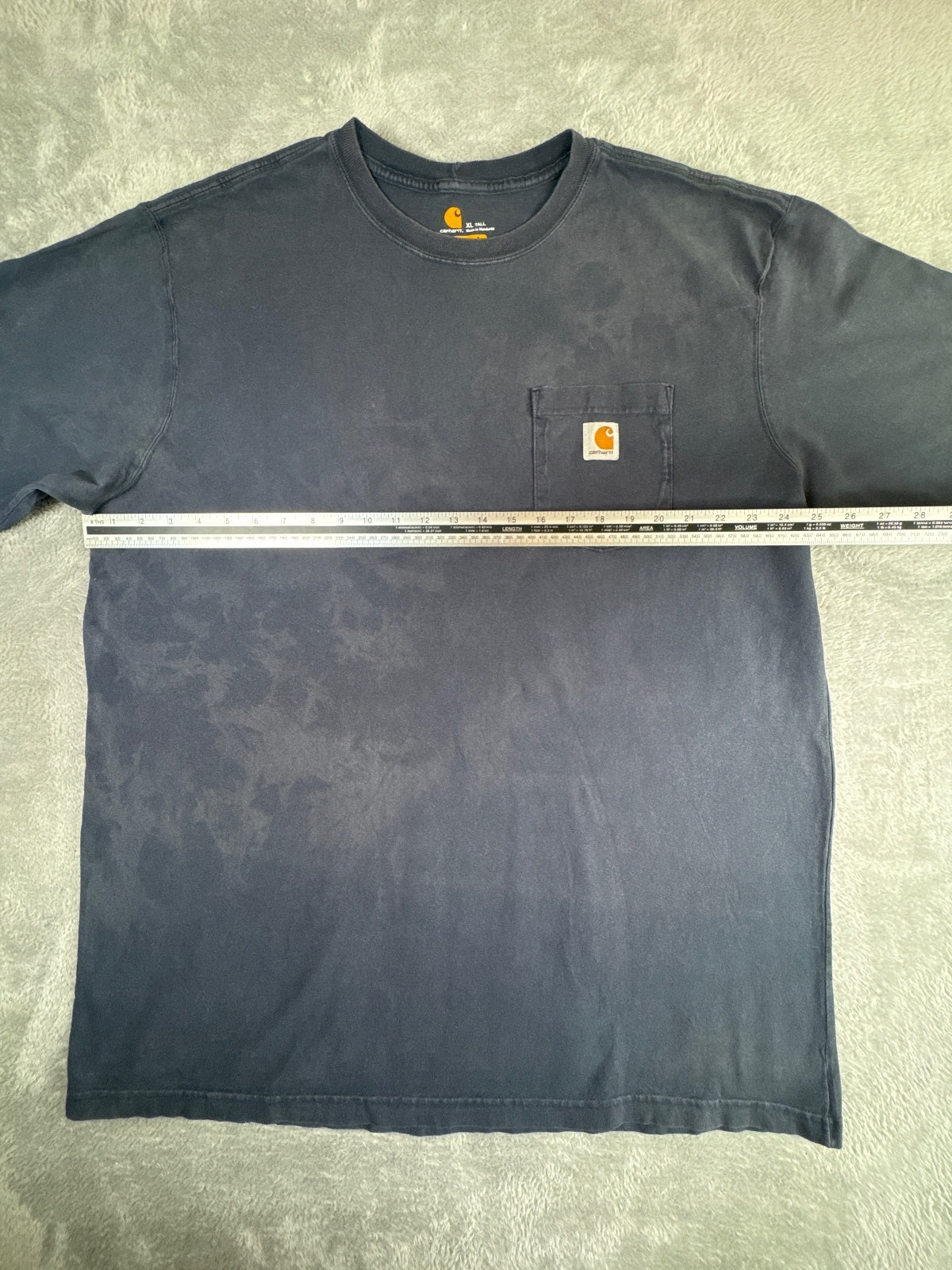 Carhartt Original Fit Tall Dark Blue Graphic T-Shirt Size XL