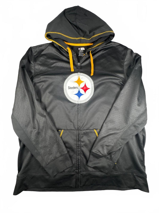 NFL Pittsburgh Steelers Black TX3 Warm Hoodie Jacket 2XL